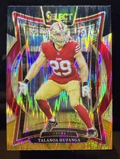 2024 Panini Select - Concourse Talanoa Hufanga #46 Black & Gold Shock Prizm