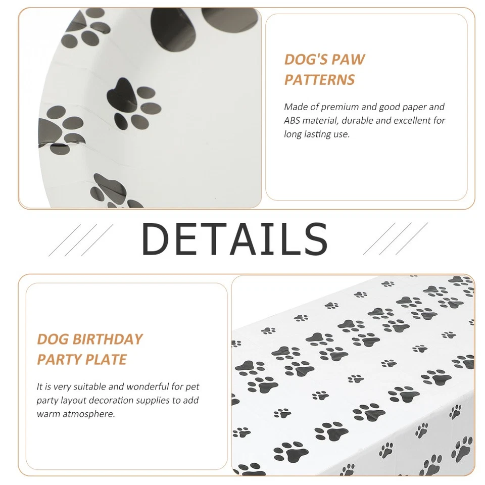 1 plaque de patte de chien Set Dog sur le thème des décorations de fête pour - Photo 2/4