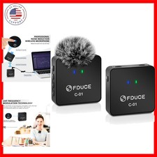 UHF Wireless Lavalier Microphone System for Phone  Camera, Mini Portable Cli...