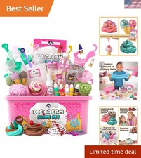 Multicolor Ice Cream Slime Making Kit, Perfect Holiday Gift for Kids 8-12