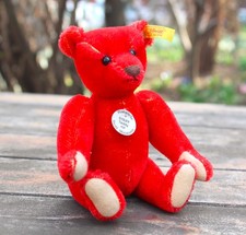 Steiff Red 1908 Teddy Bear Classic Mohair Steiff Miniaturen
