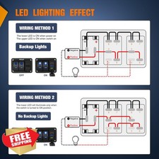 Nilight 7 Gang Switch Panel PD USB Charger Voltmeter 12V Blue LED