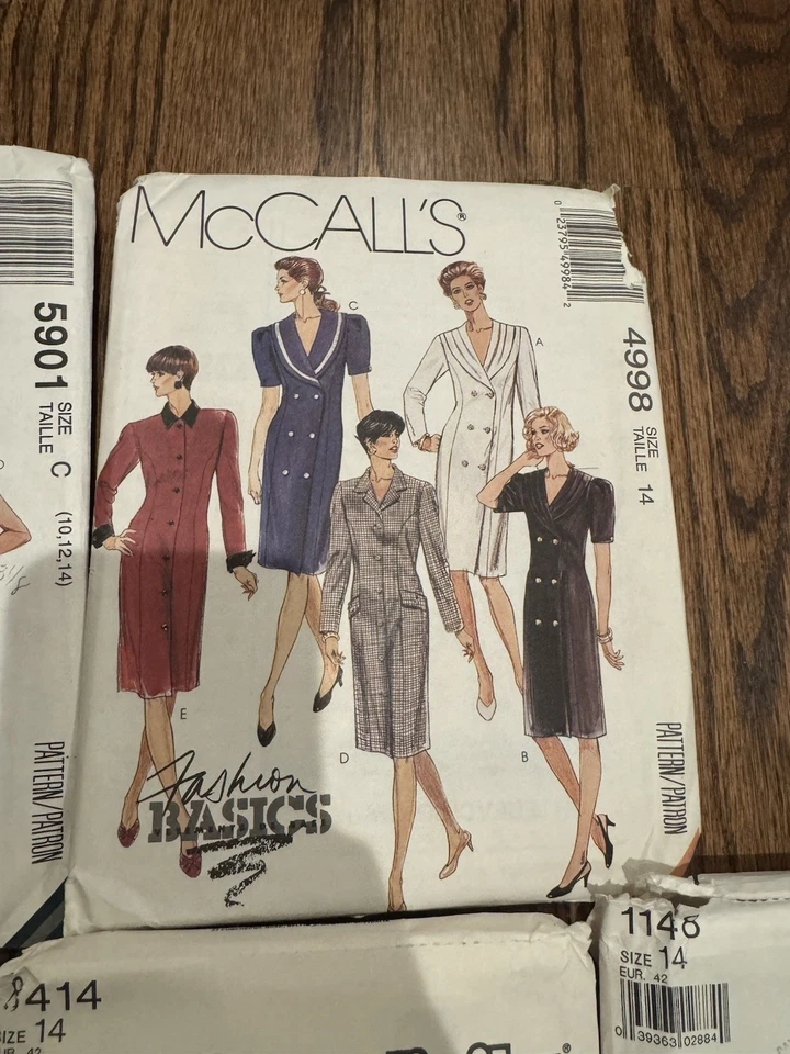 Lot Of 7 Vintage Sewing Patterns McCalls, Simplicity And Style 90’s Y2K 10-14 - Image 4 of 4
