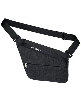 WATERFLY Anti Diebstahl Brusttasche Crossover Bag 3 Reißverschlusstas