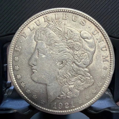 1921 P Philadelphia U.S. Morgan Silver Dollar $1 AU Coin