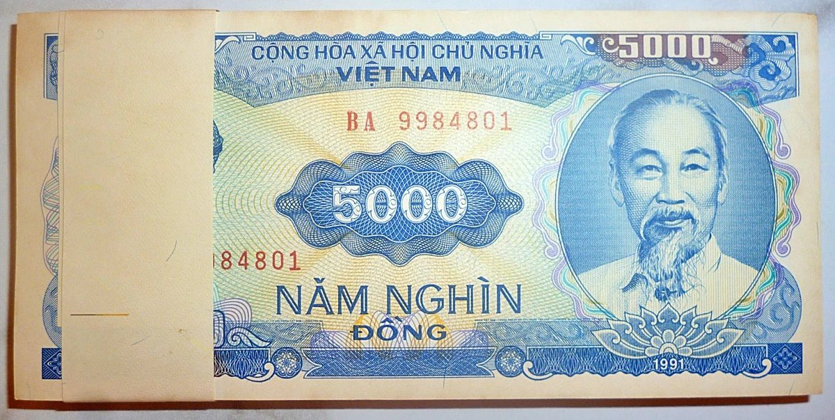 Vietnamese Paper Money 5,000 ₫ Denomination | eBay