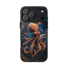 For iPhone / Galaxy / Pixel   Octopus Cephalopod Orange Phone Case