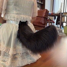 Trendy Faux Fur Electric Tail Meant for Anime Cosplay Fursuit Costume Admirers