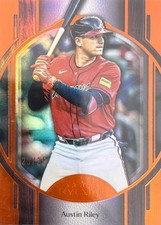 2025 Topps Finest Base Set - Common#99 Austin Riley Orange Refractor