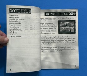 Super Burnout   --  ATARI Jaguar Instruction Manual Booklet Only, NO GAME