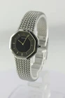 SEIKO Credor Ladies Quartz Watch Octagon Black Gray Dial 8420-5660 Engraving