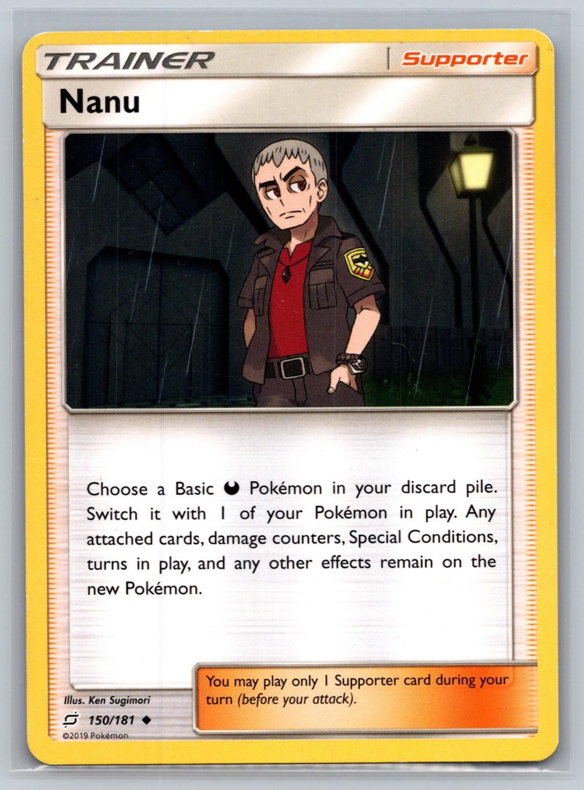 Nanu 150/181 Uncommon Team Up Pokemon Card A003-062 Lightly Played