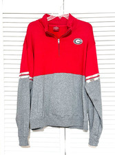 Georgia Bulldogs Sweatshirt - Womens - Red & Gray - Sparkles - size XL