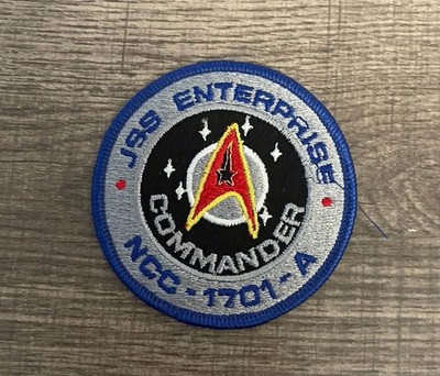 Star Trek Patch Badge 3in USS Enterprise Commander NCC 1701A Embroidered