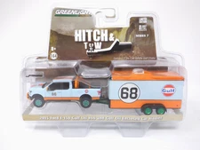 Greenlight CHASE Hitch & Tow 2015 FORD F-150 GULF OIL & HAULER Green Machine F15