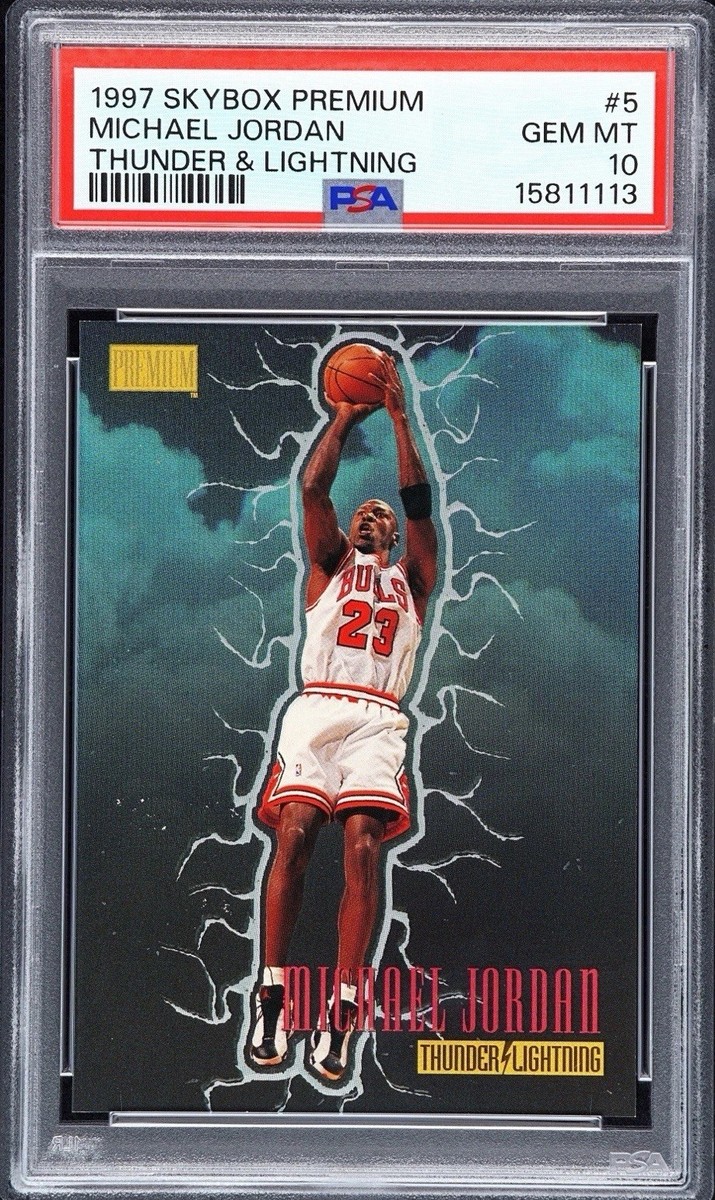 1997 SKYBOX PREMIUM MICHAEL JORDAN THUNDER & LIGHTNING #TL5 PSA 10