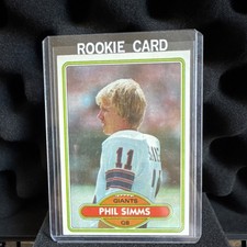 Topps 1979 Phil Simms Rookie #225 New York Giants Football NFL Trading Card. rookie card picture