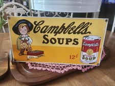 Campbell's Soup Metal Tin Sign Campbell's Kid Tomato Soup 12 Retro Kitchen Deco