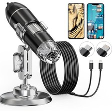 Mini USB Digital Mikroskop Lupe 1600X HD Microscope Kamera 8 LEDs f&uuml;r Handy PC