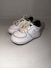 Size 4 GS - Nike Air Force 1 '07 Low Contrast Stitch - White Black