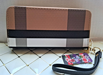 DELUXITY LOS ANGELES LONG WALLET WOMEN'S CASUAL CARD HOLDER DOUBLE TOP NWT