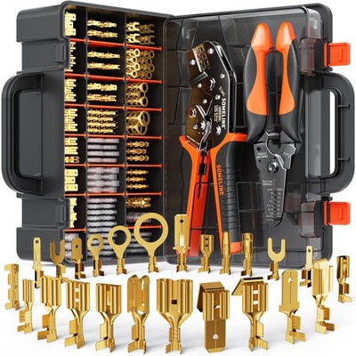 Wire Terminal Crimping Tool 24-14AWG Molex AMP Disconnect Crimper Black Orange