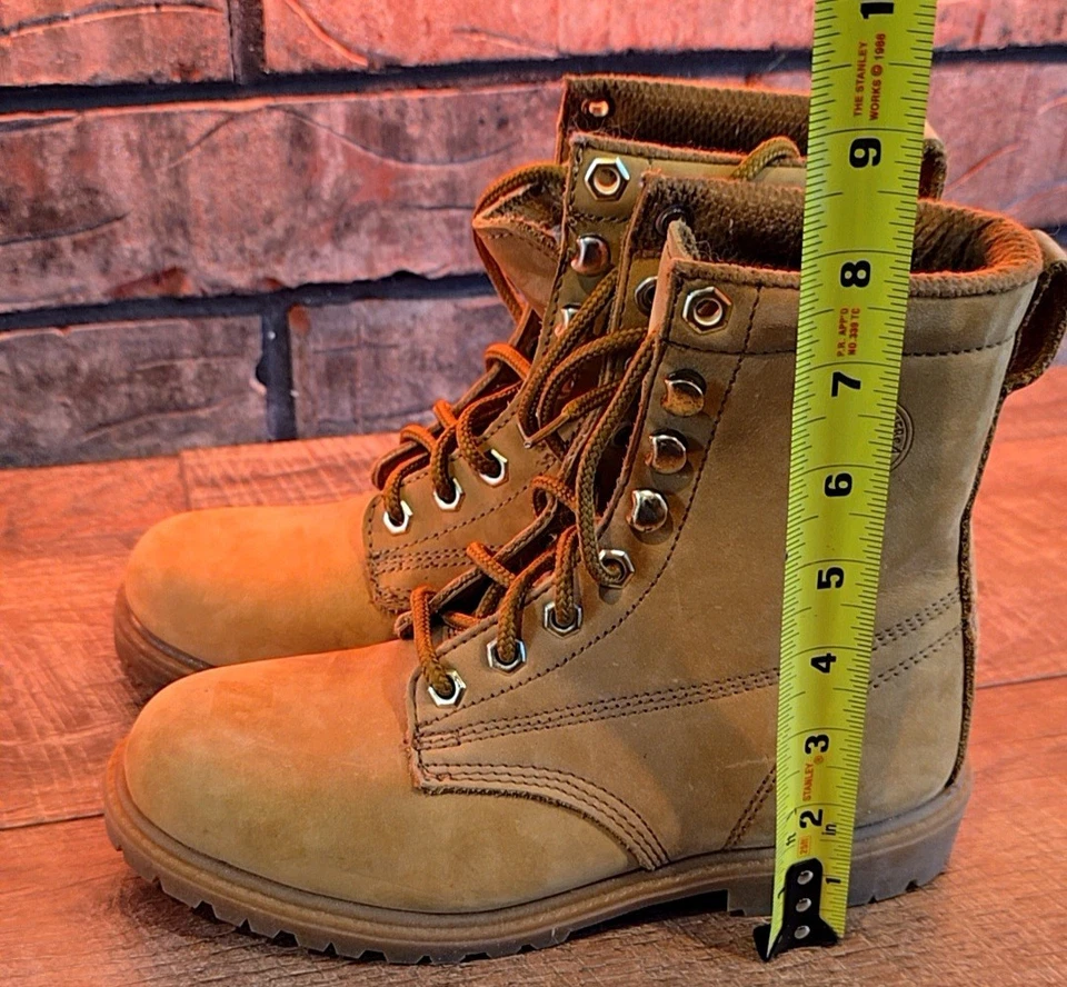 VINTAGE LAND ROVER THOM McAN LEATHER WHEAT WORK BOOTS  6.0 - Image 3 of 4