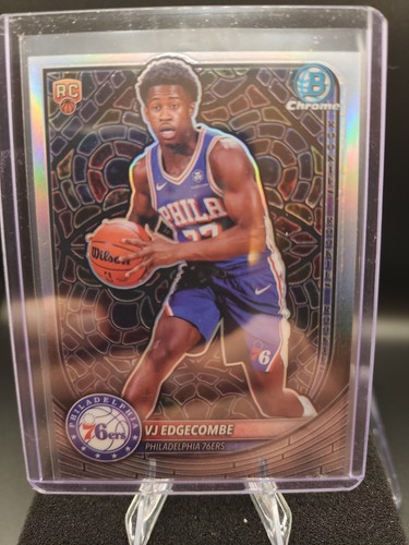 2025-26 Bowman Chrome Basketball Vj Edgecombe Stained Glass Ssp /case Hit