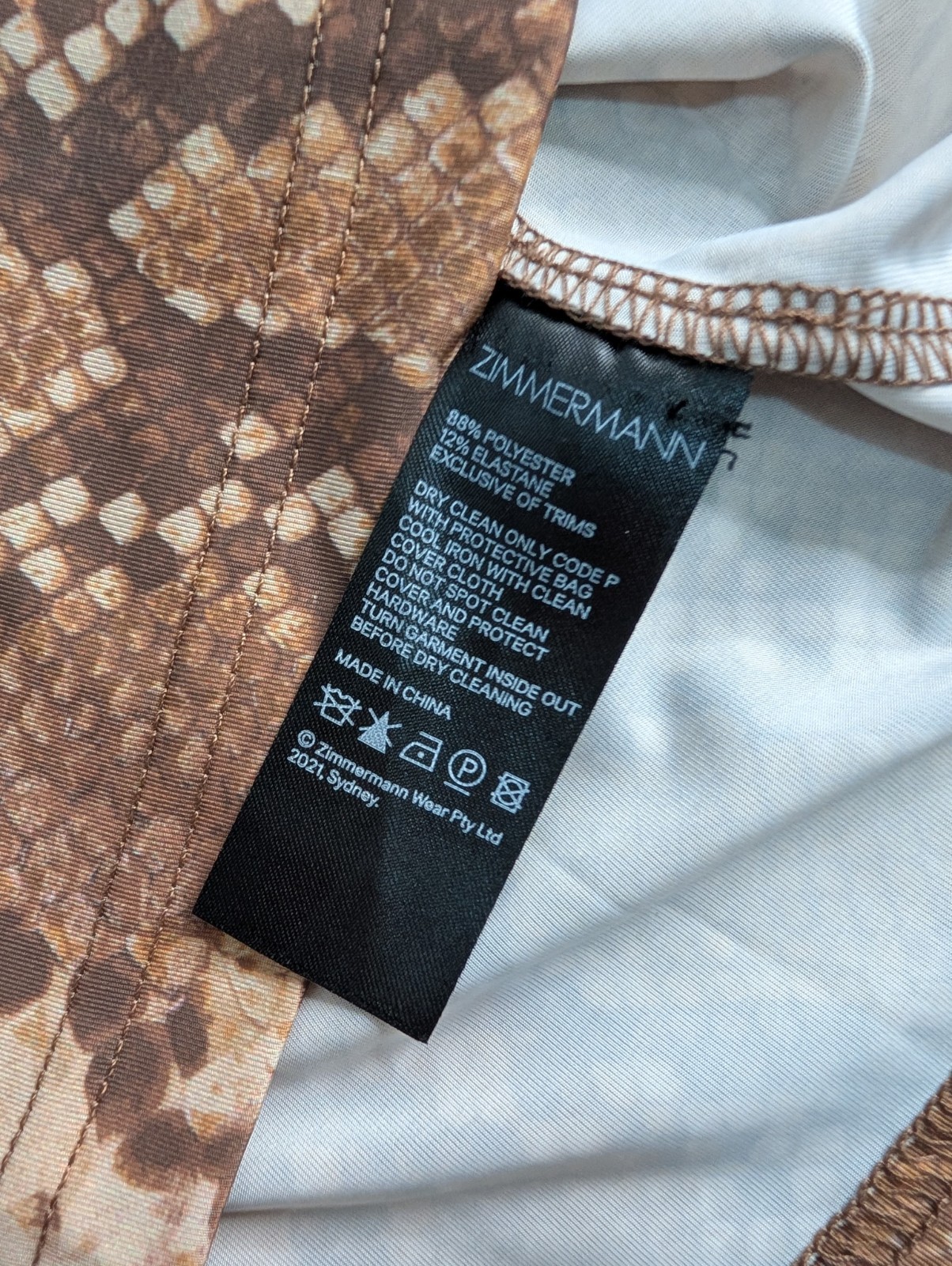 Zimmermann Cami Top Snakeskin Python Print V-Neck… - image 8