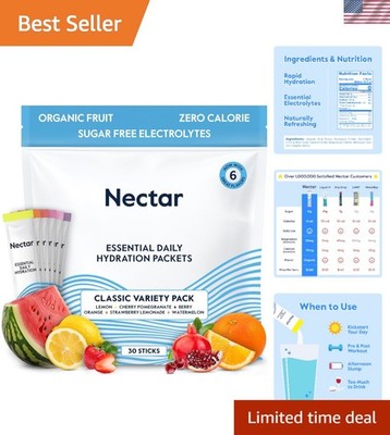 Hydration Packets - Electrolytes Powder Packets - Sugar Free & 0 Calorie - Or...