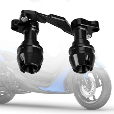 Crash-Slider-Schutz Schwarz Für Aluminiumrahmen Für Yamaha Nvx Aerox Nmax 15-19