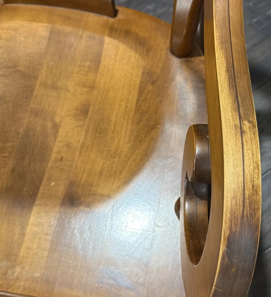 Mecedora de colección Mid-Century Tell City Furniture de arce duro 37" con respaldo de globo Foto 4 de 4