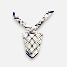 Vintage Burberry Handkerchief Pocketsquare Scarf Preppy Nova Check Bandana 19x19