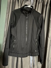 Kyodan Long Sleeved Black Yoga Workout Full Zip Jacket Size L