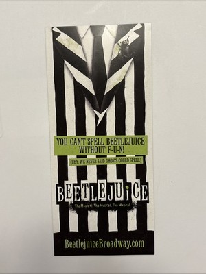 BEETLEJUICE Broadway Musical FLIER Promo! ALEX BRIGHTMAN Leslie Kritzer! MARQUIS