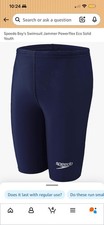 Speedo Jammer Youth Swimsuit Bathing Navy Blue 26 44 MSRP POWERFLEX ECO