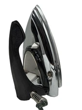 Vintage General Electric World Wide Travel Iron Black Chrome Collectible