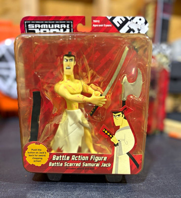 Cartoon Network Samurai Jack Battle Scarred Action Figure Boxed w/ Sword & Axe