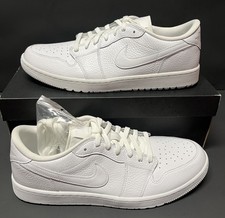 Sz 14 - NIKE JORDAN 1 LOW GOLF MENS   TRIPLE WHITE  2021 DD9315-101 NIB