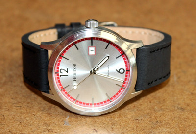 NIB Heritor Becker SS Silver/Red Dial Men's Automatic Watch HERHR9602 [046WEI]