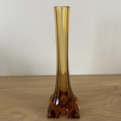 Czech Republic Bohemian Bud Vase Art Glass Crystalex Handblown 8 Inches