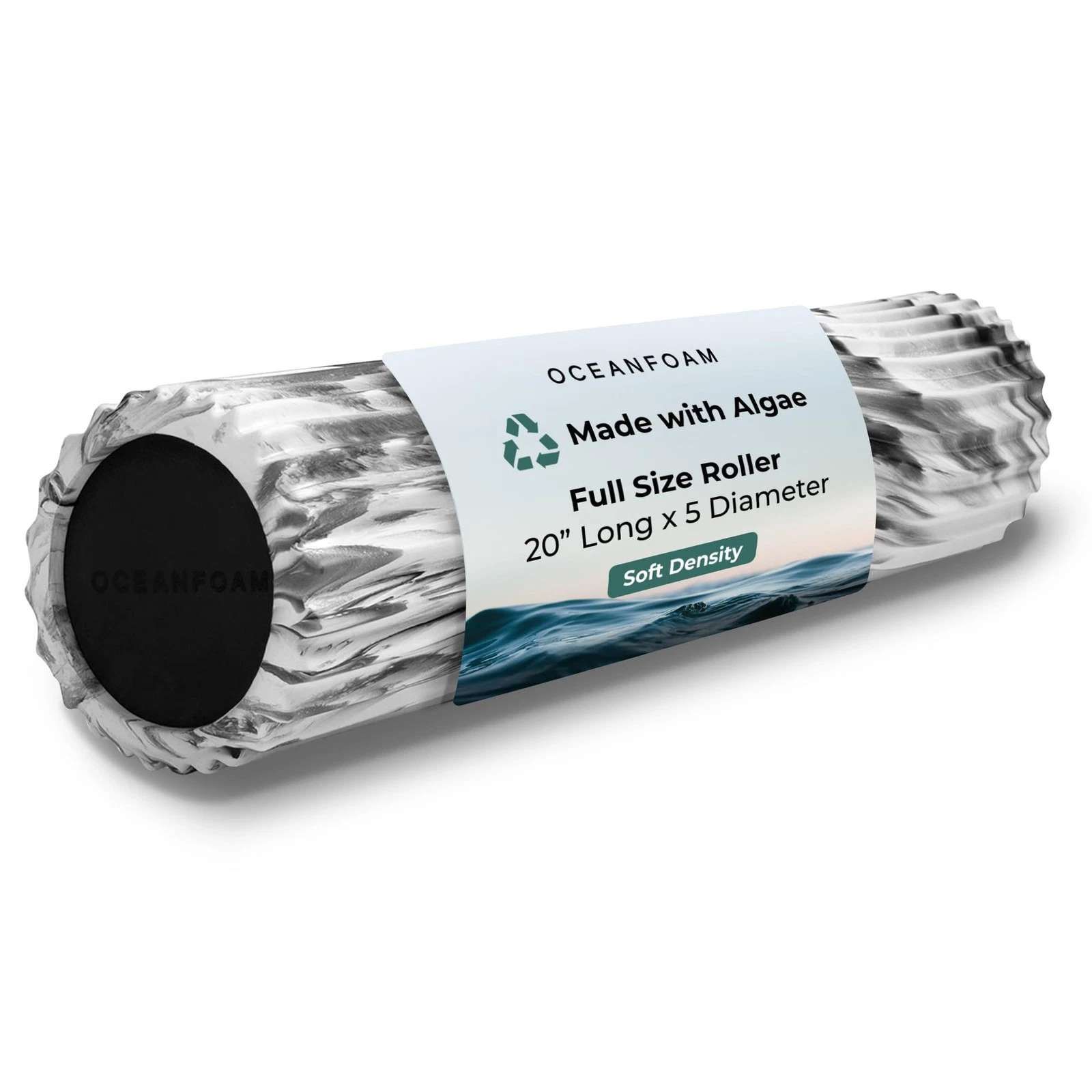 Oceanfoam Soft Tidal Roller Black Marbled Low Density Foam Roller for Physic...
Opens in a new windo