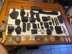 Duty Gear Lot Holsters Pouches Handcuff Mag Police