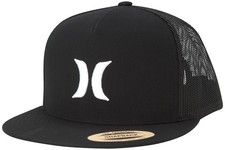 Men's Caps - Flat Brim Mesh Panel Baseball Cap Trucker Hat - Snap Back Hats f...