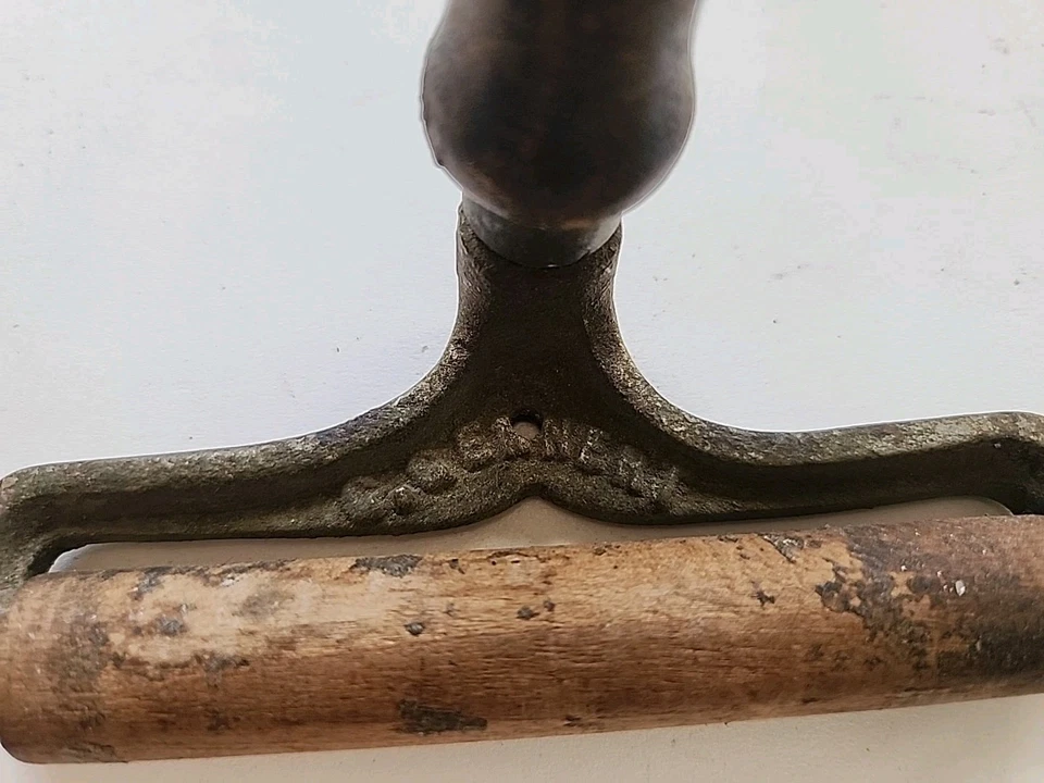 Antique G.Gennert New York Ink Bookbinding Roller Brass Wood Cast Iron - Image 3 of 4