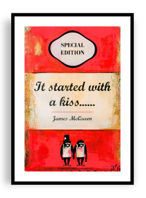 James McQueen - It Started With A Kiss, Giclee Print, Contemporary Art Poster