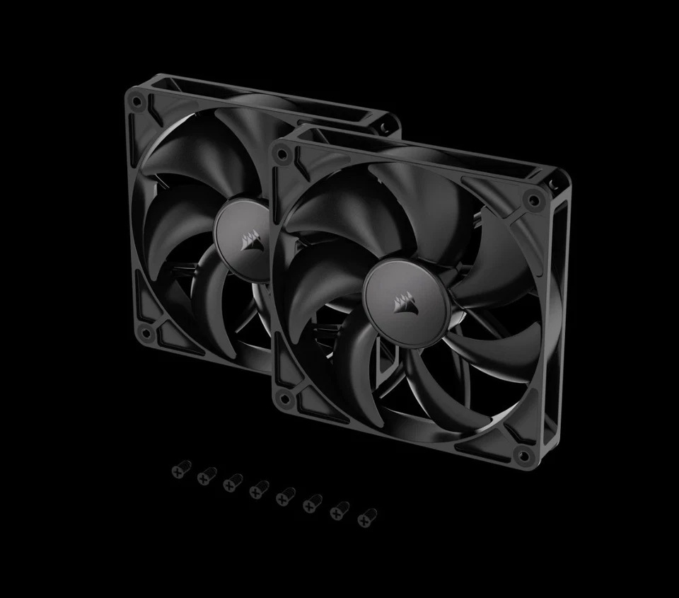 Вентиляторы CORSAIR RS140 PWM 140 мм двойная упаковка - упрощенное управление - гирляндная цепь 4-контактные - Изображение 2 из 3