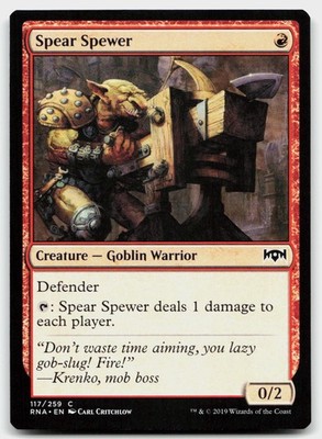 Spear Spewer 117 Common Ravnica Allegiance Magic: The Gathering Near Mint