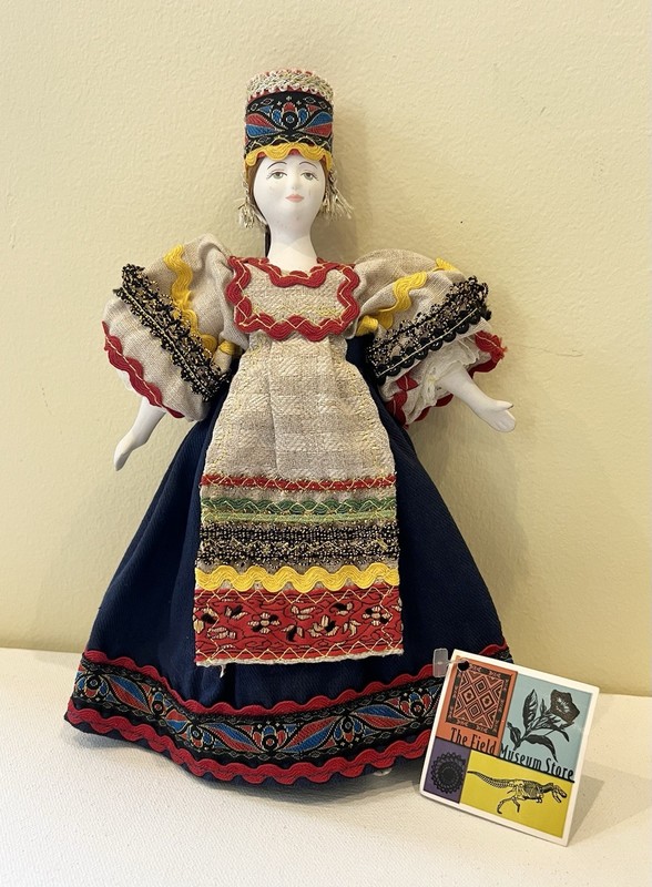 NWT Belarusian Folk Costume Porcelain Doll 10"