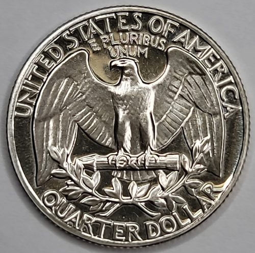 1964 GEM PROOF CAMEO 90% SILVER WASHINGTON QUARTER - Picture 8 of 10